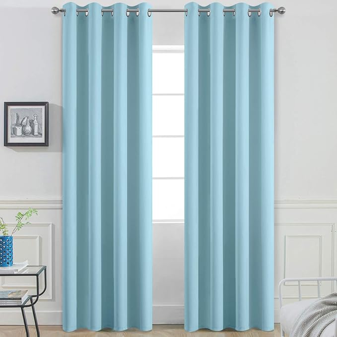 Yakamok Room Darkening Curtains 52x84 inch Length Sky Blue-Living Room | 2 by Yakamok