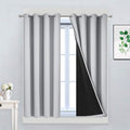 Yakamok Light Grey 100% Blackout Curtains 45 Inches Long 52" Wide 2 Panel | by Yakamok