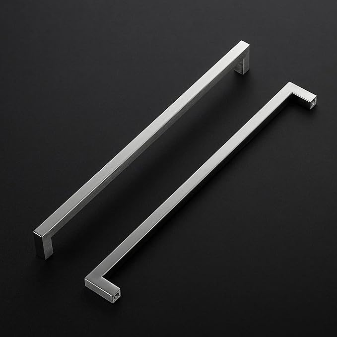 Ravinte 5 Pack Brushed Nickel Kitchen Cabinet Handles 12-3/5 Inch Cabinet Pulls Square Kitchen Hardware for Cabinet Drawer Pulls Drawer Handles Come with Screwdriver