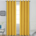 Yakamok Room Darkening Curtains 52x96 inch Long Mustard Yellow-Living Room | 2 by Yakamok