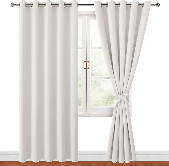 Blackout Curtains for Bedroom, 60 x 84 Inches Long, 2 Panels | Thermal by Hiasan
