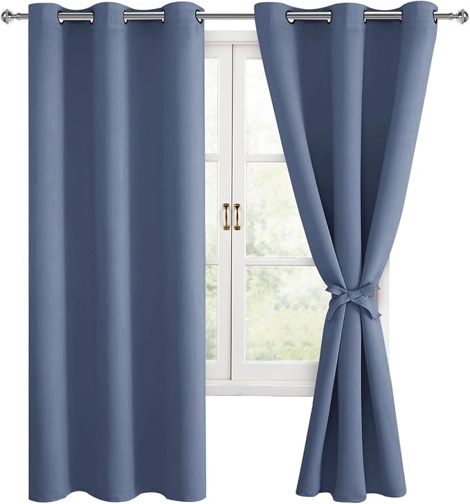 Blackout Curtains for Bedroom, 42 x 63 Inches Length, Window Curtains for by Hiasan