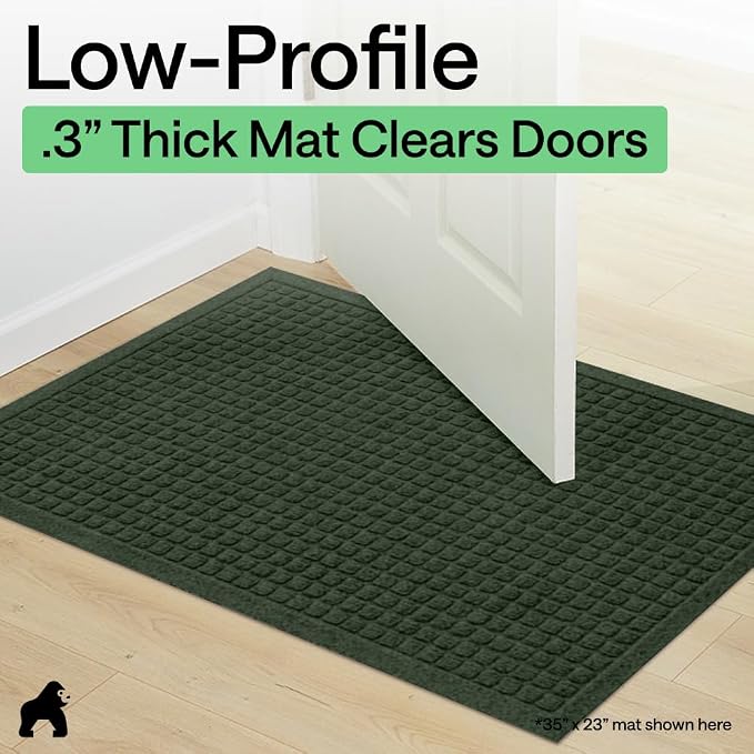 GORILLA GRIP® Ultra Absorbent Front Door Mat Outside Entrance, Traps Dirt and - Image 9