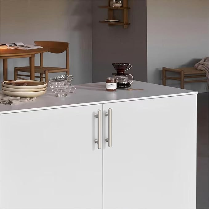 10 Pack 3 Inch(76mm) Kitchen Cabinet Handles Brushed Satin Nickel Cabinet Pulls Kitchen Cabinet Hardware Drawer Pulls for Cupboard Wardrobe