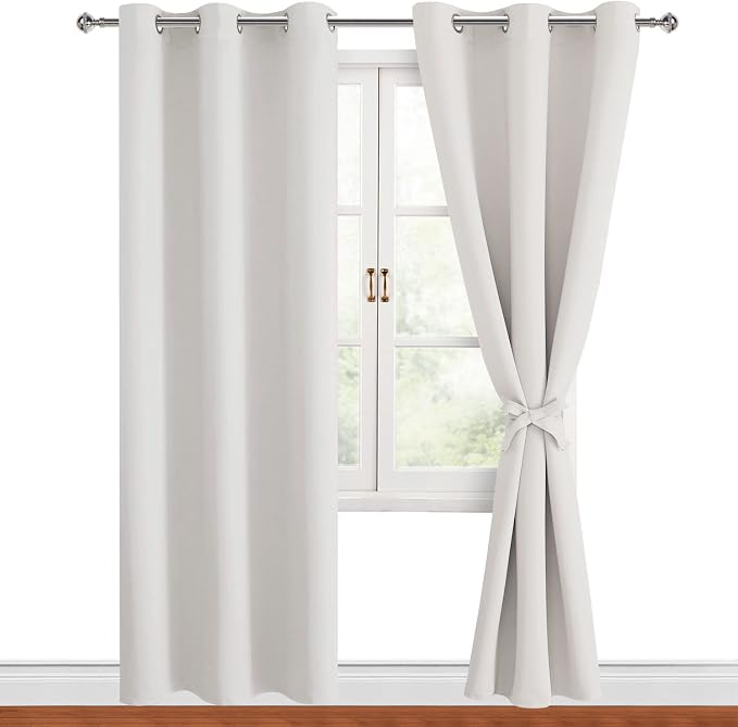 Blackout Curtains for Bedroom, 42 x 84 Inches Long, 2 Panels | Thermal by Hiasan