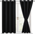 Blackout Curtains for Bedroom, 52 x 54 Inches Long, 2 Panels, Sewn by Hiasan