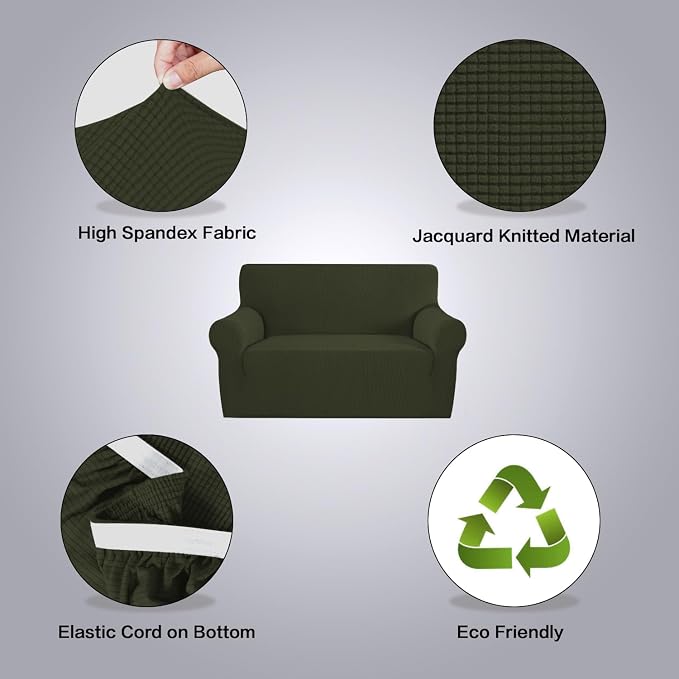 H.VERSAILTEX Stretch Couch Cover Loveseat Covers - Image 4