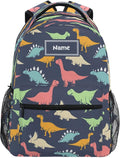 Custom Children's Name School Backpack Personalized Schoolbag Colorful DinosaurTravel Bag for Teens Girls Boys
