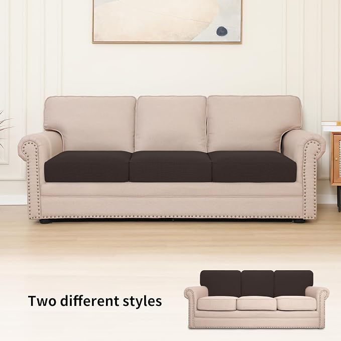 Easy-Going Stretch 3 Pieces Oversized Couch Cushion Cover - Image 2