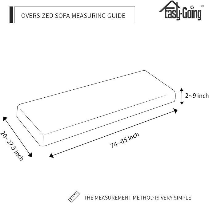 Easy-Going Stretch 1 Piece Oversized Couch Cushion Cover - Image 4