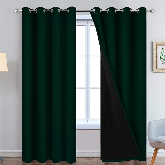 Yakamok Pine Tree Green 100% Blackout Curtains 96 Inches Long 52" Wide | by Yakamok