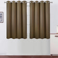 Brown Thermal Blackout Curtains/52 x 45 Inch/Set of 2 Panels Room Darkening by Lemomo