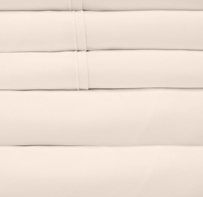 Twin XL Size Bed Sheets - 4 Piece 1500 Supreme Collection Fine Brushed Microfiber Deep Pocket Twin X-Large Sheet Set Bedding - 1 EXTRA PILLOW CASES, GREAT VALUE, Twin XL, Beige