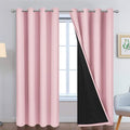 Yakamok Pink 100% Blackout Curtains 96 Inches Long by Yakamok