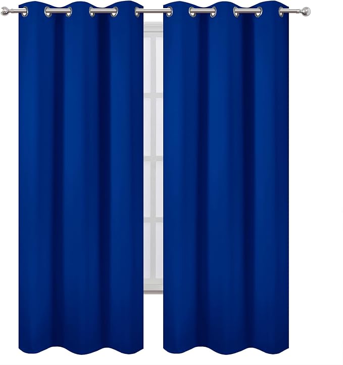 Royal Blue Thermal Blackout Curtains/42 x 84 Inch/Set of 2 Panels Room - Image 2