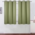 Sage Green Blackout Curtains/38 x 54 Inch/Set of Two Panels Grommet Living Room by Lemomo