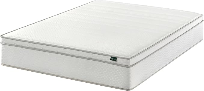ZINUS 12 Inch Foam and Spring Hybrid Mattress [New Version], Queen, Fiberglass Free, Medium Firmness, Durable Support, Certified Safe Foams & Fabric, Mattress in A Box