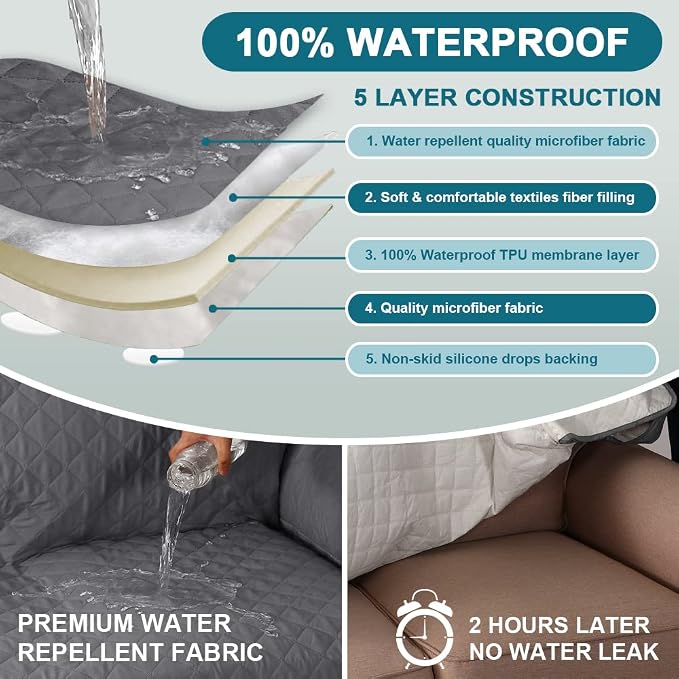 Turquoize 100% Waterproof Couch Cover Sofa Covers - Image 3