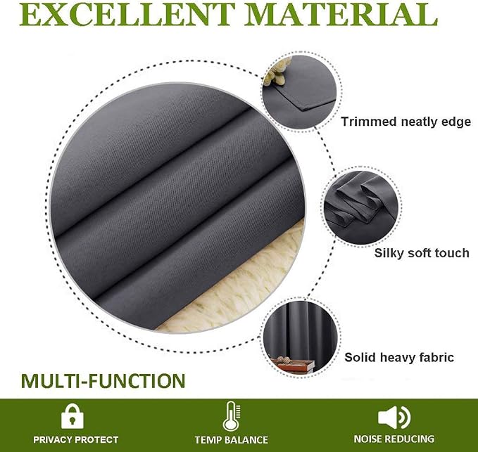 NICETOWN Thermal Patio Door Curtains - Image 4