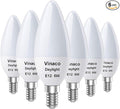 Vinaco E12 LED Bulb, 6 Pack E12 Candelabra Bulb 60 Watt Daylight White 5000K, High Brightness 600LM & 25000+ Long Lifespan E12 Bulb, E12 Candelabra Base, Light Bulb for Ceiling Fan Light Bulb…
