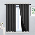 Yakamok Charcoal Grey 100% Blackout Curtains 45 Inches Long 52" Wide 2 PCS | by Yakamok