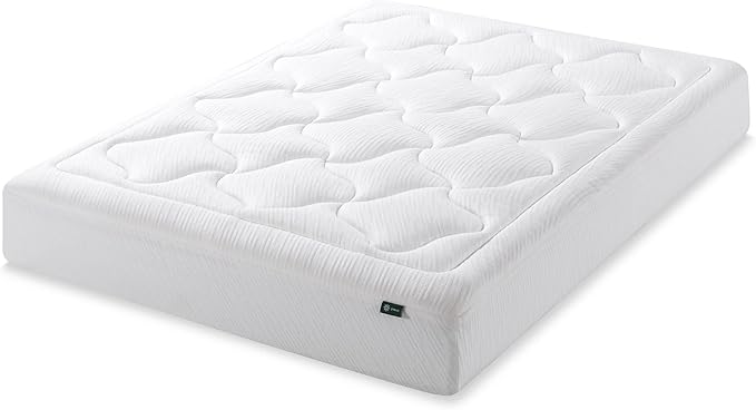 ZINUS 10 Inch Cloud Memory Foam Mattress, Full, Fiberglass Free, Pressure Relieving, Mattress in A Box, CertiPUR-US Certified, White