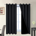 Yakamok Black 100% Blackout Curtains 63 Inches Long by Yakamok