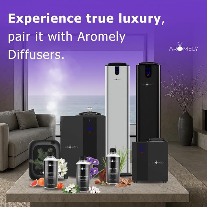 My Way by Aromely Essential Diffuser Oil Blend - Inspired by 1 Hotel® - Luxurious Fragrance with Notes of Leather, Cardamon, Lemon, Cedarwood, Iris and Amber. (120 ML, My Way)