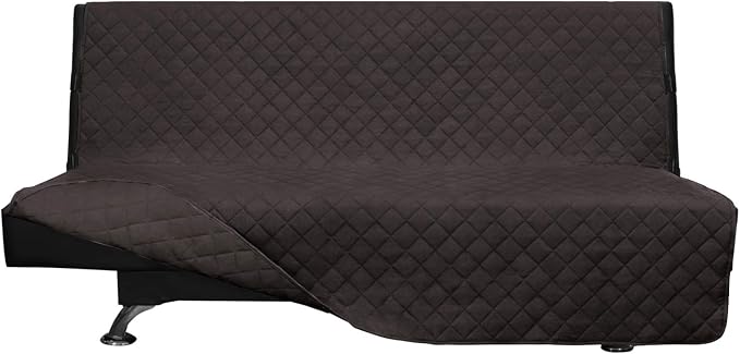 Easy-Going Reversible Couch Cover, Large Futon Sofa, Chocolate/Chocolate | by Easy-Going