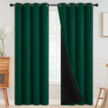 SimpleHome Dark Green 100% Blackout Curtains Room Darkening Living Room 84 | by SimpleHome
