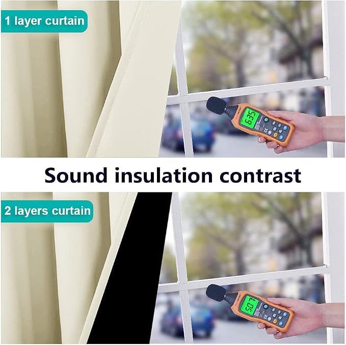 NICETOWN Living Room Completely Shaded Draperies, Privacy Protection & Noise - Image 4
