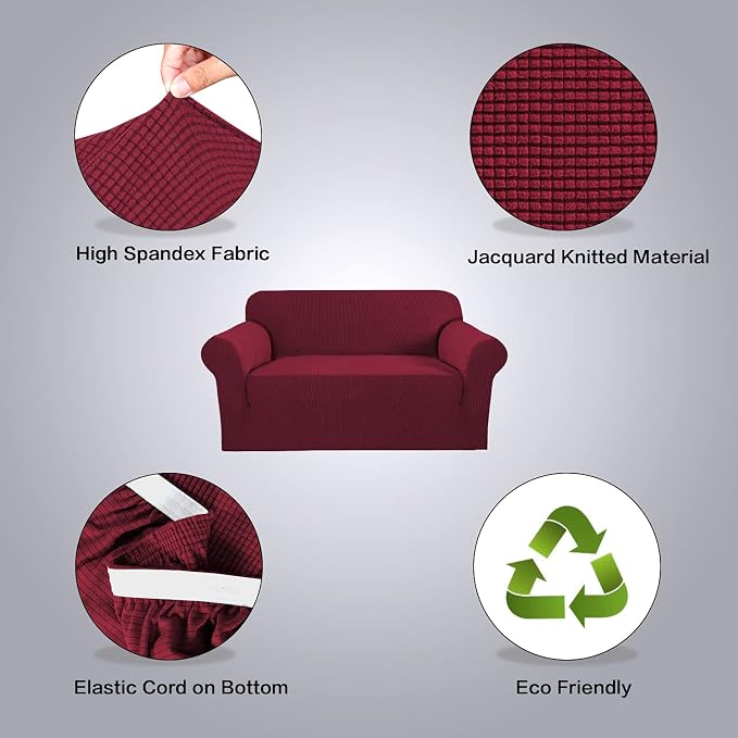 H.VERSAILTEX Stretch Couch Cover Loveseat Covers - Image 4