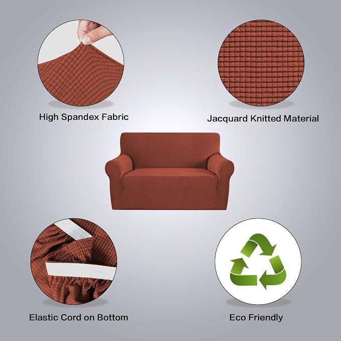 H.VERSAILTEX Stretch Couch Cover Loveseat Covers - Image 6