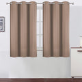 Cappuccino Blackout Curtains 42 x 54 Inch Length Set of 2 Panels Grommet by Lemomo