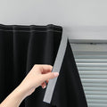 Room Darkening Curtains with Adhesive Backing Tool Free Hanging Window Drapes by Sovtfides