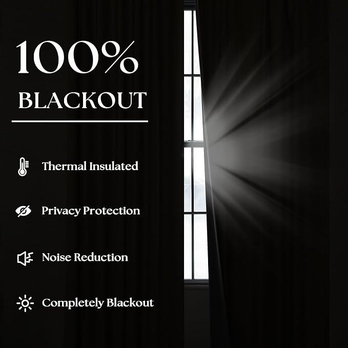 Dusty Blue Pleated Linen 100% Blackout Curtains 102 Inches Long - Image 2