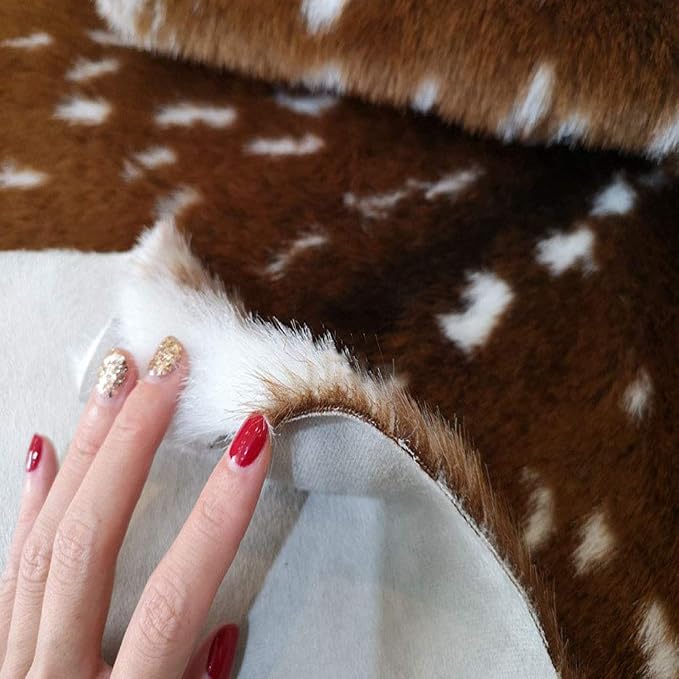 Faux Cowhide Area Rug, Sika Deer Printed Hide Rug Animal Print Rug Faux Fur - Image 6