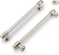 10 Pack 7-1/2 inch(192mm) Brushed Satin Nickel Kitchen Cabinet Handles Knurled Cabinet Pulls Silver Drawer Pulls Kitchen Cabinet Hardware