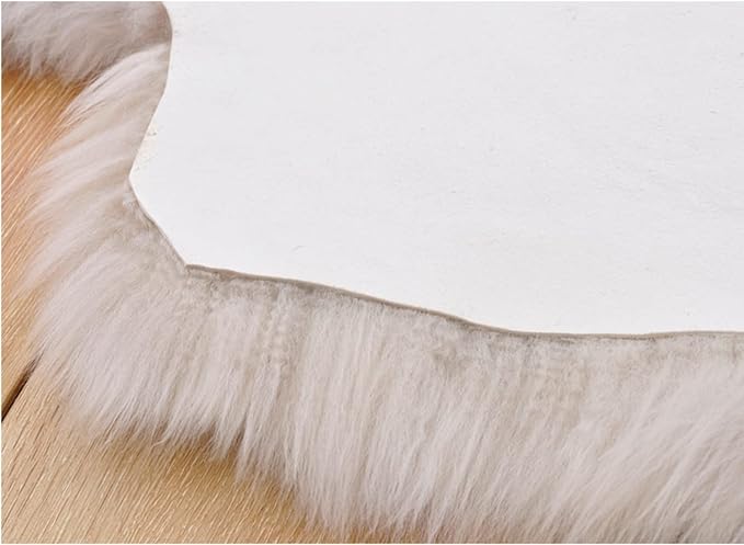 HUAHOO Premium Genuine Sheepskin Rug Linen Real Australia Sheepskin Natural - Image 4