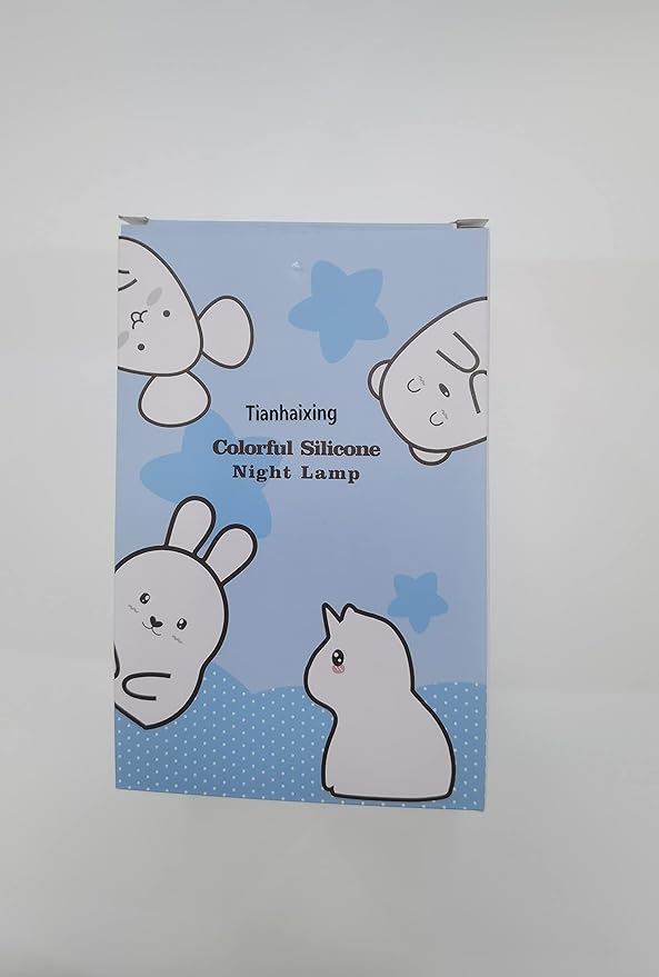 Animal-Shaped Night Light, Rechargeable LED Soft Silicone (BPA Free) Bedside Lamp for Children/Adults, Adjustable Brightness and 9 Colors by Touch Control & Remote Control (Big Fox)
