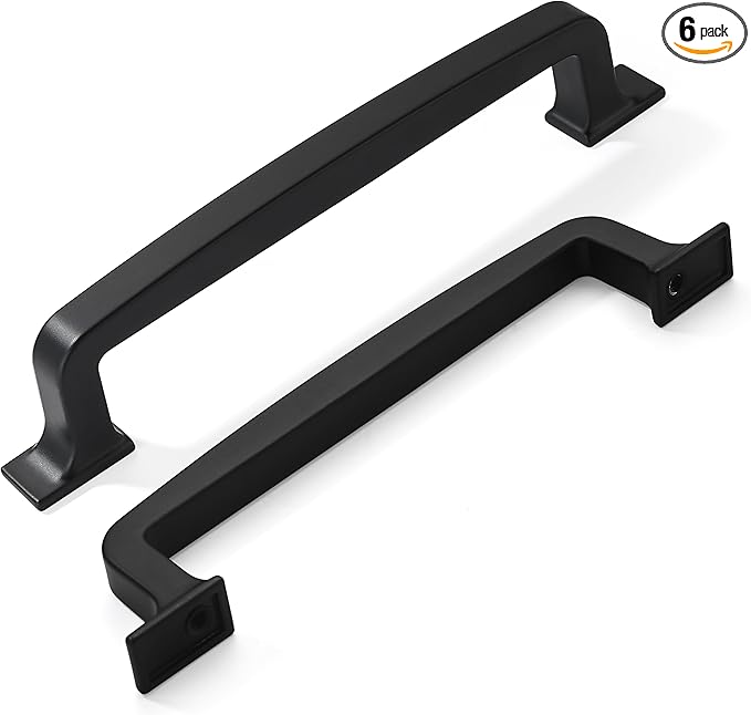 khtumeware 6 Pack 5 Inch Kitchen Cabinet Handles Matte Black Cabinet Pulls Black Drawer Pulls Kitchen Cabinet Hardware Kitchen Handles for Cabinets Cupboard Handles Drawer Handles