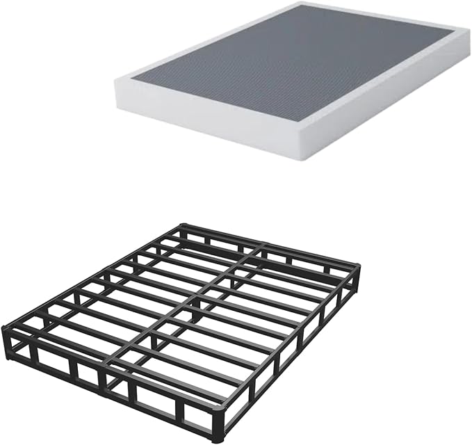ALDRICH Low Profile Box Spring Full Size,3 Inch Heavy Duty Metal Box Spring for Full Bed,Mattress Foundation Non-Slip/No Noise/Easy Assembly (Full)