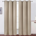 Khaki Thermal Blackout Curtains/42 x 84 Inch/Set of 2 Panels Room Darkening by Lemomo