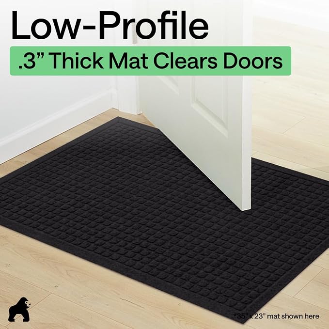 GORILLA GRIP® Ultra Absorbent Front Door Mat Outside Entrance, Traps Dirt and - Image 8