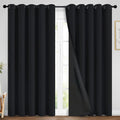 Yakamok Black 100% Blackout Curtains 84 Inches Long by Yakamok