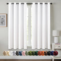 MIULEE Blackout Curtains for Bedroom 2 Panels 50 x 63 Inch Long Pure White | by MIULEE