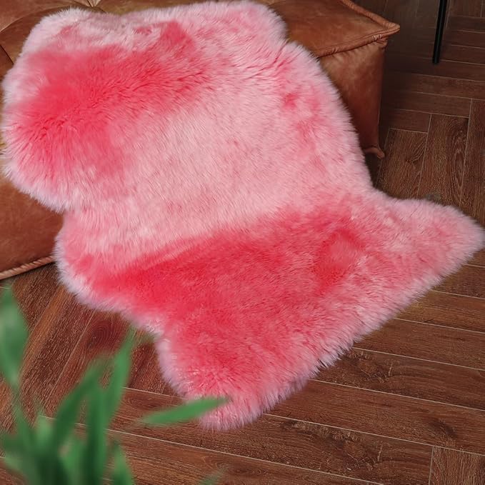 IRIWOOL Premium Genuine Fur Sheepskin Rug Real Australia Sheepskin Natural - Image 3