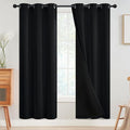 SimpleHome Black 100% Blackout Curtains Room Darkening Living Room 72 Inch | by SimpleHome