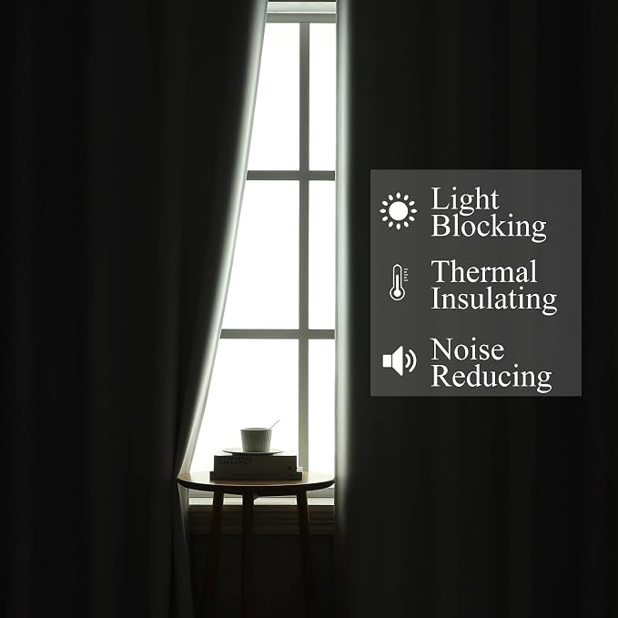 Lilac and Greyish White Ombre Blackout Curtains Living Room 72 Inches Long | - Image 3