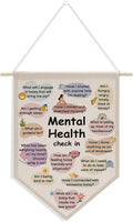 Motivational Wall Decor Classroom Decorations Mental Health Awareness Canvas Hanging Pennant Flag Banner Wall Sign Decor for Bedroom Classroom Playroom Game Room Front Door